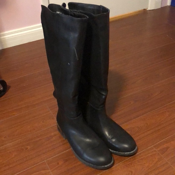 Steve Madden Shoes - Steve Madden Waterproof Knee High Black Flat Boots